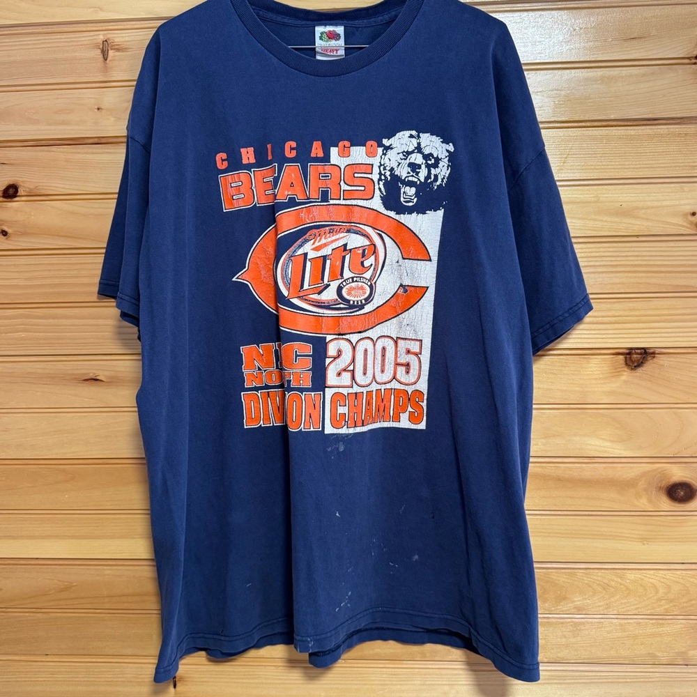 Vintage NFC North Division Champs Chicago Bears 2005 Graphic T-Shirt 2X